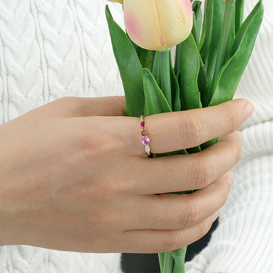 Pink marquise ring