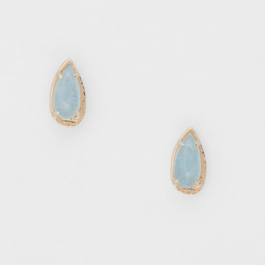 Aqua Leaf Studs